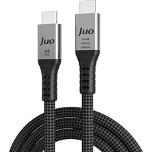 Wishora Store USB 4.0 240W 40GBPS Thunderbolt 4 8k 60Hz Usb-C Görüntü Aktarım ve Type-C Hızlı Şarj ve Data Kablosu 1 Metre