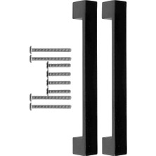Wishora Store ve Banyo Dolabı Kapakları ve Çekmeceler Için Kalın Metal Kulp Paslanmaz Alüminyum Mobilya Dolap Kulbu 160MM Mat Siyah 2 Adet