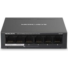 Wishora Store MS106LP, 6-Port 10/100MBPS Desktop Switch With 4-Port Poe+