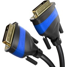 Wishora Store – Çift Bağlantılı DVI Kablosu – Parazitsiz Sinyal Iletimi Için Ferrit Çekirdekli – 2m (Dijital Dvı-D/24+1 Monitör Kablosu, Dvı'dan Dvı'ya, 60Hz'de 2560×1600'E Kadar Veya Full HD/1080P)