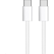 Wishora Store 15/16 ve Android Için Type C-C, 60WATT Pd, Örgülü, Hızlı Şarj Kablosu (100 Cm)
