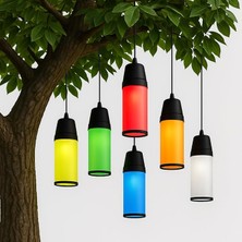 Wishora Store Ağaç Feneri 6'lı Set – 6 Renk – IP54 Suya Dayanıklı Dış Mekan Dekoratif Aydınlatma – E27 Duylu – Ampul Hariç – Bahçe, Ağaç, Teras, Etkinlik