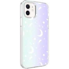 Alpsa Teknoloji iPhone 12 Uyumlu Alps M-Blue Desenli Kapak-Moon No4