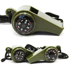 Wishora Store Yüksek Desibel Özellikli Termometre ve Pusulalı Arama Kurtarma ve Deprem Çantasılık Pusulalı Düdük - FC079