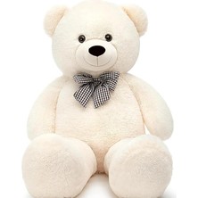 Wishora Store Ayı 120 cm Papyonlu Sevimli Ayı - Sevgiliye En Özel Hediye Beyaz