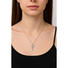 Stilly Kararmaz Çelik Kalp-Anahtar Motifli Kolye