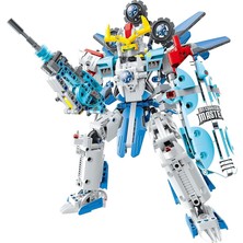 Wishora Store Stem Robot Asker Yapım Seti, 641 Parça Eğitici Bloklar, Beyaz