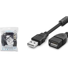 Wishora Store HDX7542 Usb-A (D) - Usb-A (E) 3mt USB Uzatma Kablosu - Siyah