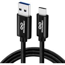 Wishora Store 3A Usb-A & Usb-C Hızlı Şarj ve Hızlı Veri Transferi Kablosu 5000MBS (5gbps) USB 3.0