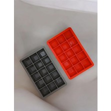 Wishora Store Silikon Buz Kalıbı Silikon Buz Kalıbı Gri Kırmızı