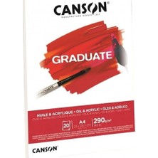 Wishora Store Graduate - C400110379 Yağlı ve Akrilik Kağıt Bloğu, Dın A5, 20 Yaprak, 290 G/m²