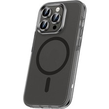 Alpsa Teknoloji Apple iPhone 15 Pro Kılıf Airbagli Magsafe Wireless Şarj Özellikli Lens Koruyuculu Alps Klaptika Kapak-Siyah