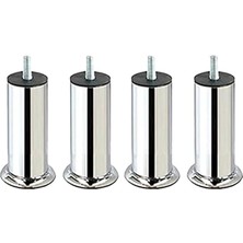 Wishora Store Mobilya Kanepe Baza Koltuk Destek Ayağı M8 Civata Krom Ayak 15 cm (4 Adet)