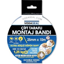 Wishora Store 53.01.021 Çift Taraflı Montaj Bandı, 25X10