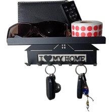 Wishora Store Anahtar Askılığı My Home Vidalı Mat Siyah