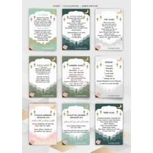 Wishora Store Özel Kısa Sure ve Dua Ezber Kartları 7X10 cm Karton 18 Adet Eğitici Kartlar