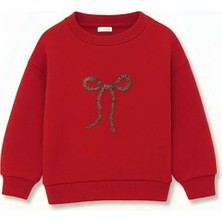 Zeyland Kız Çocuk  Nakış Detaylı Sweatshırt Kırmızı