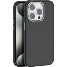 Fuchsia iPhone 14 Pro Max ile Uyumlu Kılıf Wonder Deri Kablosuz Şarj Özellikli Kapak - Siyah