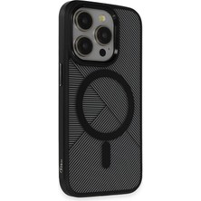 Fuchsia iPhone 14 Pro ile Uyumlu Vito Kablosuz Şarj Özellikli Kapak - Siyah