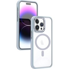Fuchsia iPhone 15 Pro Max ile Uyumlu Winner Kablosuz Şarj Özellikli Kapak - Gri
