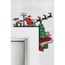 Cosmic Store Yılbaşı Ağacı Noel Baba Geyik Dekoratif Masa ve Kapı Üstü Süsü | 3D Baskı Yeni Yıl Hediyesi