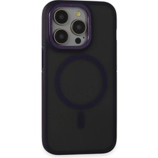 Fuchsia iPhone 14 Pro Max ile Uyumlu Kılıf Rocky Kablosuz Şarj Özellikli Kapak - Derin Mor