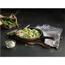 Wishora Store Amalfi Teflon Kaplama 20 cm Izgara Tava Şampanya Köpüğü