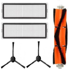 Wishora Store Robot Vacuum Mop 2 Ultra (STYTJ05ZHM Uyumlu) Yedek Parça Seti-Mi Robot Vacuum Mop 2 ULTRA(STYTJ05ZHM) Uyumlu Hepa Filtre,fırça Yenileme Yedek Seti-Siyah 5 Parça