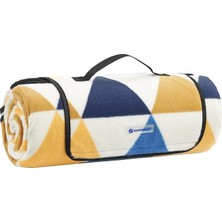 Wishora Store Piknik Örtüsü, 200 x 150 Cm, Büyük Mat, Kamp, Park, Bahçe, Dış Mekan Için, Su Geçirmez, Katlanabilir, Sarı ve Mavi Üçgen Desenli GCM07S