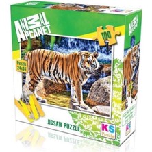 Wishora Store Puzzle 100 Parça Animal Planet Bengal Kaplanı