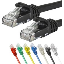 Wishora Store Cat7 Yassı Ftp Ethernet Network Lan Internet Kablosu, Siyah 15 Metre