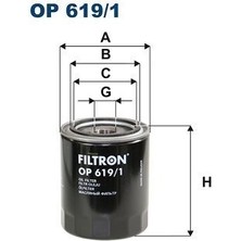 Filtron Fıltron OP619.1 - Yağ Filtresi Toyota Hiace 2.4 D 79HP 95-06
