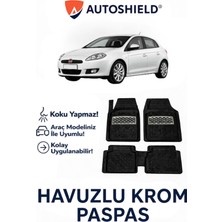 Fiat Brava Serisi Tüm Modeller Ile Uyumlu Universal Derin Havuzlu Paspas Krom Karbon