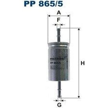Filtron Fıltron PP865.5 - Yakıt Filtresi Volvo S40 1.6 1.8 2.0 2.4 T5 04 C30 V50 C70 2.4i 06 Focus 1.6 1.8 98-04 2.0 04