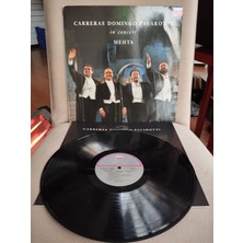 Plakperest Carreras , Domingo , Pavarotti , Mehta  – In Concert -  1990 Almanya Basım 33 Lük Plak - Lp Albüm