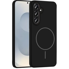 Fuchsia Samsung Galaxy S25 ile Uyumlu Kılıf Jully Kablosuz Şarj Özellikli Kapak - Siyah