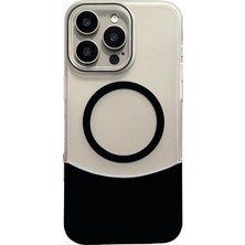 Fuchsia iPhone 16 Pro ile Uyumlu Velar Kablosuz Şarj Özellikli Kapak - Siyah