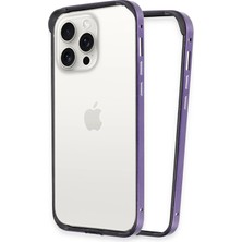 Fuchsia iPhone 14 Pro ile Uyumlu Land Bumper Koruma Kapak - Derin Mor