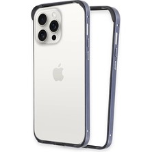 Fuchsia iPhone 15 Pro ile Uyumlu Land Bumper Koruma Kapak - Lacivert