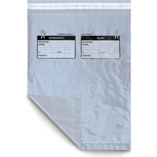 Wishora Store Gri Kargo Poşeti 35X45+5 cm - 100 Adet
