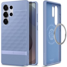 Wishora Store Caseology Galaxy S25 Ultra ile Uyumlu Kılıf Parallax Mag Hava Kanalı Teknolojisi Askeri Sınıf Koruma Purple-Ish 3 Boyutlu Tasarım Kapak - ACS09052