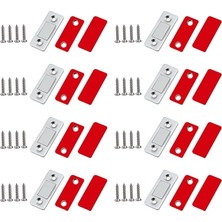Wishora Store 8 Adet Mıknatıslı Kilit, Ultra Ince Manyetik Kapama, Kapı, Kendinden Yapışkanlı Kapı Mıknatısları, Güçlü Mobilya Mıknatıslı Kilit Mobilya, Sürgülü Kapı, Dolap Kapısı, Çekmece