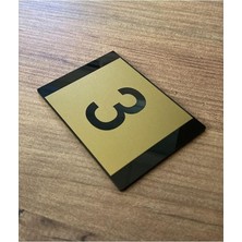 Wishora Store Gold Tasarım Kendinden Yapışkanlı Daire Kapı Numarası -3