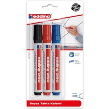 Wishora Store ED260B399 Edding 260 Beyaz Yazı Tahtası Kalemi 3lü Karışık Siyah/kırmızı/mavi