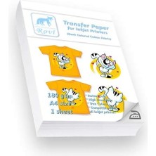 Wishora Store Transfer Kağıdı Koyu Renk Pamuklu Kumaş 180GSM 1yp A4