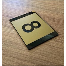 Wishora Store Gold Tasarım Kendinden Yapışkanlı Daire Kapı Numarası -8