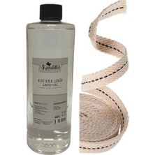 Wishora Store Magnet Kandillo Şeffaf Kandil Yağı Kokusuz Dumansız Iç Mekan Gaz Lambası Yağı 400 ml + 1 Metre Fitil