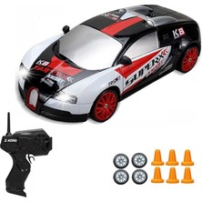 Wishora Store Ölçek Oyuncak 4x4 Uzaktan Kumandalı 20 Km/h Hız Drift Için Üretilmiş Şarjlı Araba Rc Yarış Arabası Full Fonksiyon Parkur Dubaları ve Drift Tekerleri 500 Mah Batarya (Siyah Spor)