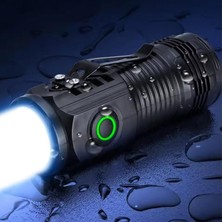 Wishora Store Feneri LED USB Şarjlı-Ultra Güçlü Parlak Mini Boy El Feneri [enerji Sınıfı A++]ortam Lambası Deprem,polis,jandarma,zabıta,bekçi (Yüksek Parlaklık)