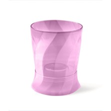 Wishora Store Home Burgu Ayaklı Kristal Orkide Saksı 1,3 Litre Şeffaf Mor Şeffaf Mor